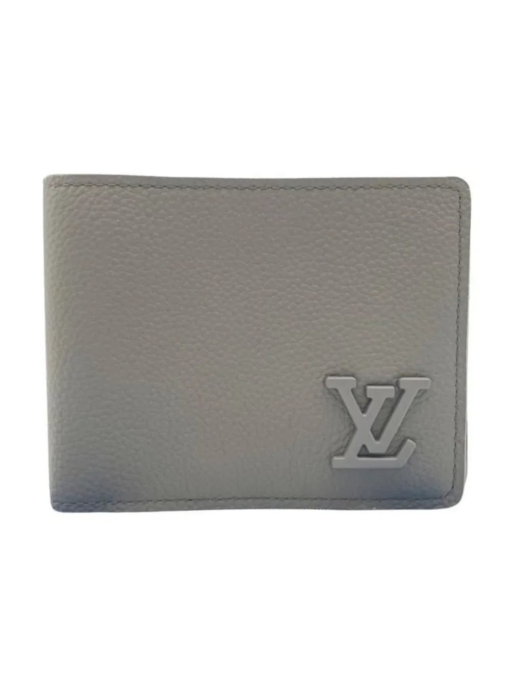 Louis Vuitton Bifold Wallet Portefeuille Multiple Khaki Aerogram Leather